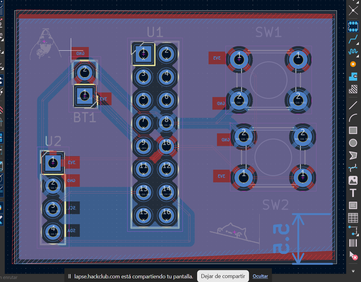 PCB top view